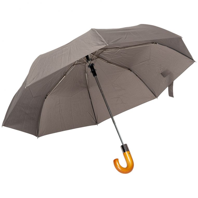 Складана парасолька напівавтомат Ø97 cм сірий