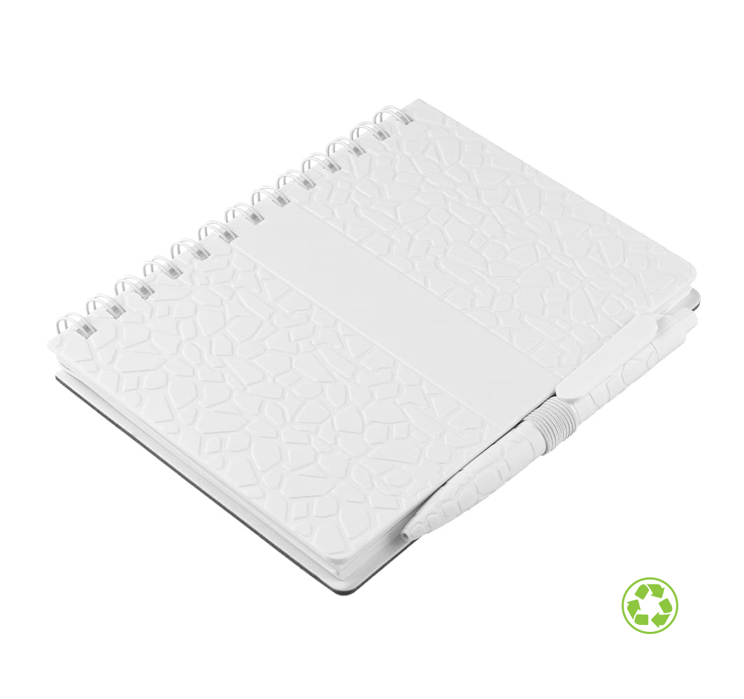 Записник B6 на пружині з ручкою Plane Записник B6 на пружині з ручкою Plane white