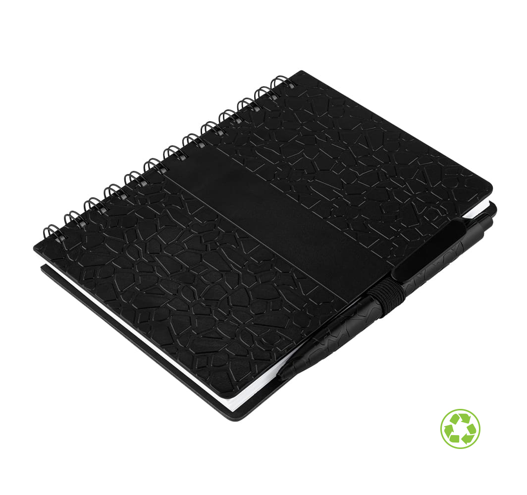 Записник B6 на пружині з ручкою PlaneBlack Записник B6 на пружині з ручкою Plane Black