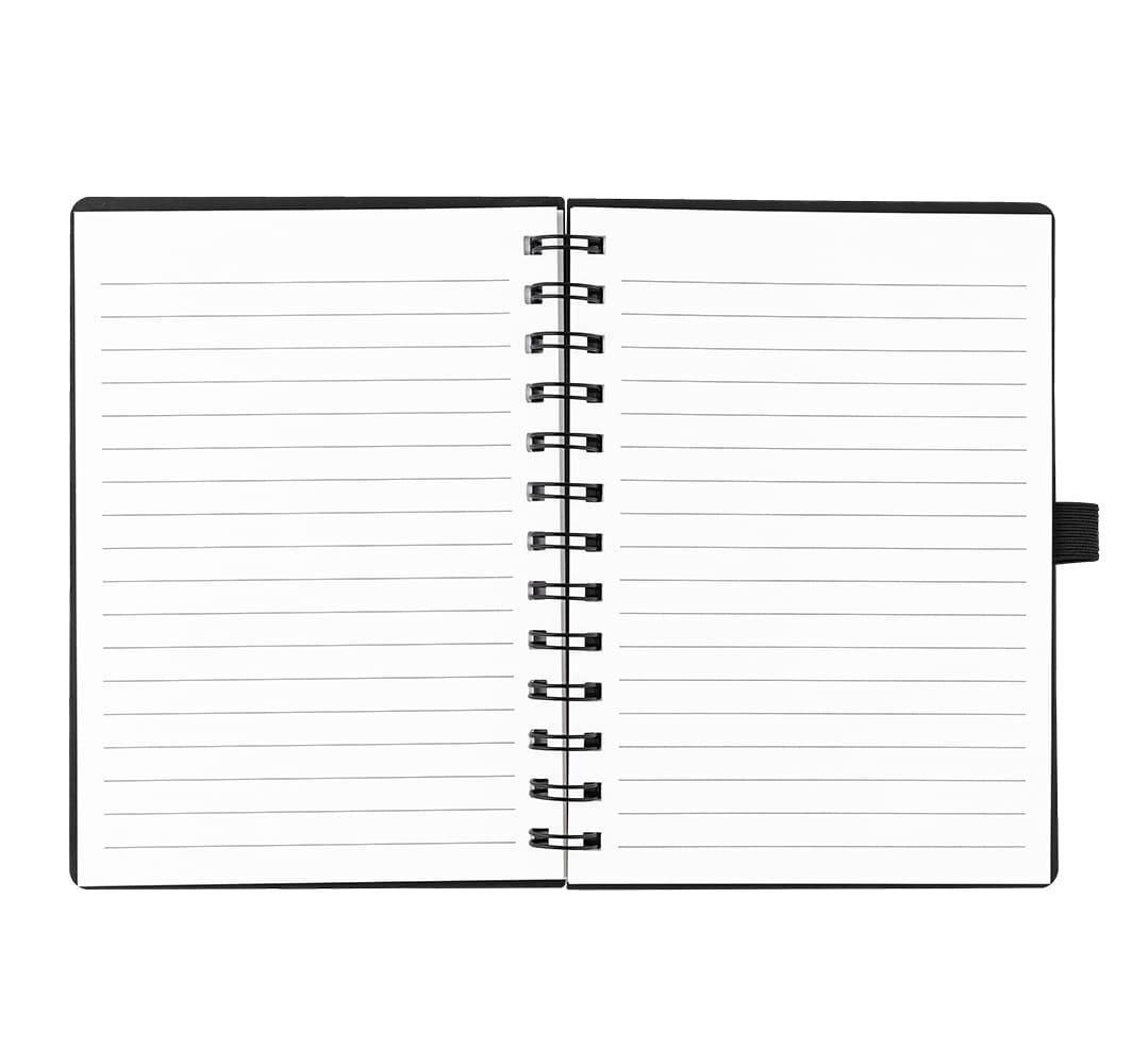 Записник B6 на пружині з ручкою PlaneBlack4