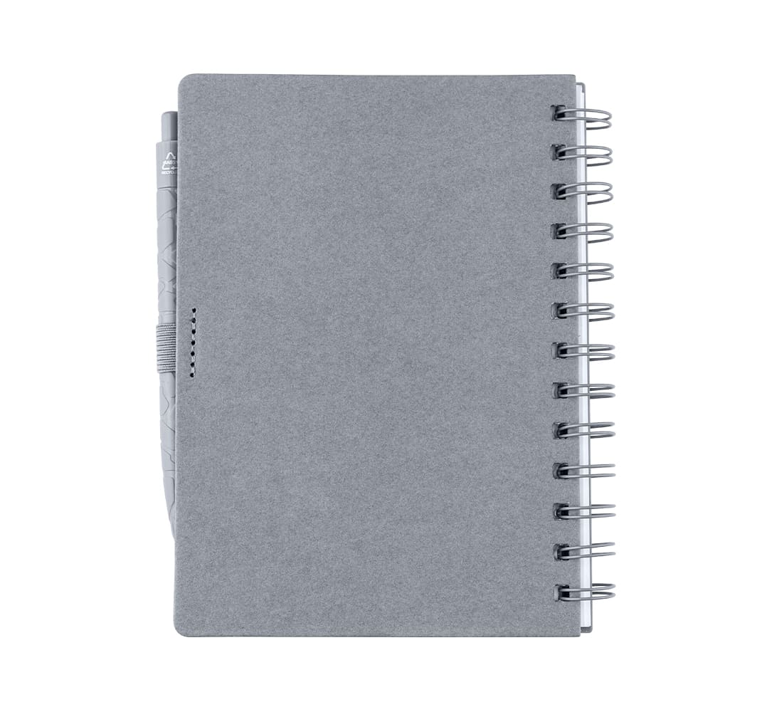 Записник B6 на пружині з ручкою PlaneGrey3
