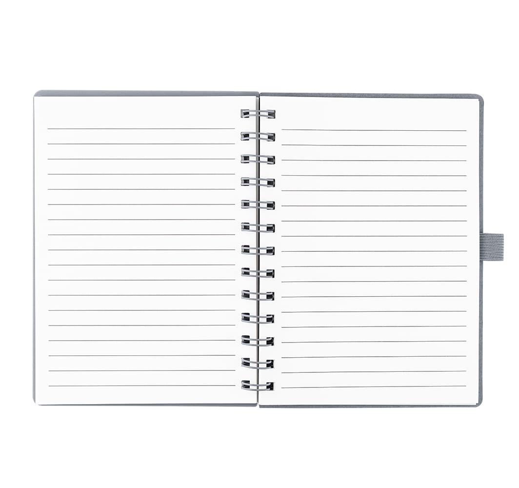 Записник B6 на пружині з ручкою PlaneGrey4